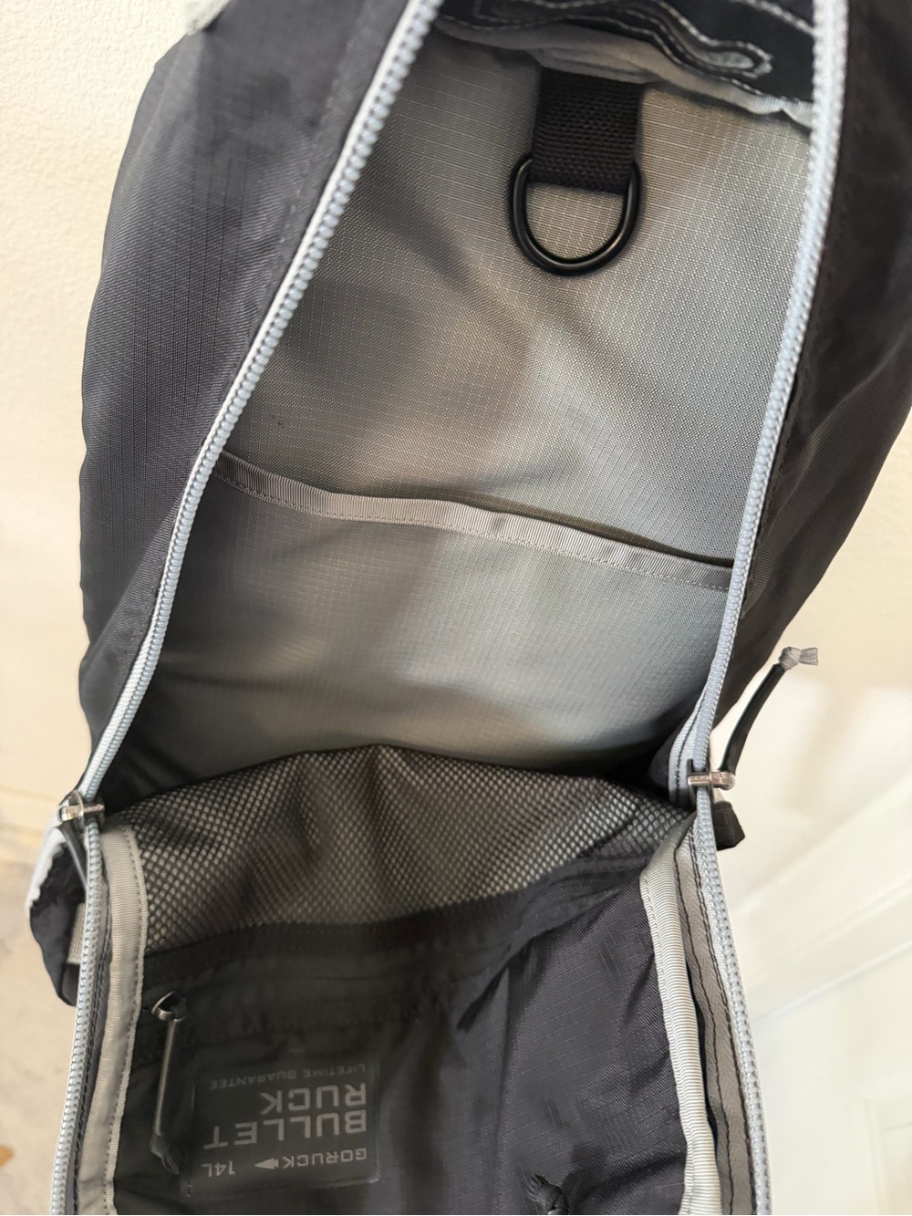 GORUCK Bullet Ruck 14L – Black / Wolf Grey (Ripstop Nylon) Backpack - Picture 11 of 12